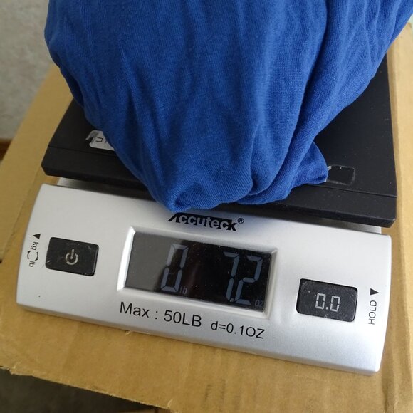 Cyrus Cold Shoulder Grommet Trim Knit Top Blue Women Size L Casual Work - Picture 8 of 8